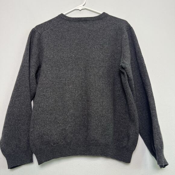 Brooks Brothers 346 Mens Merino Wool V Neck Sweater Gray Sz XL Office Preppy - Picture 10 of 11